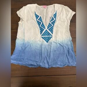 Lilly Pulitzer White Linen Top